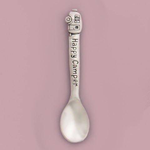 Happy Camper Pewter Baby Spoon (NO BOX)*