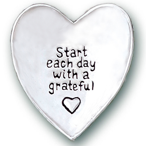 Grateful heart large charm bowl