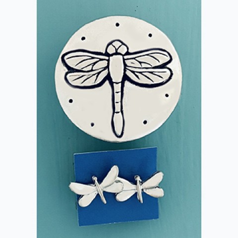 Dragonfly Tiny Box w/stud Earrings 