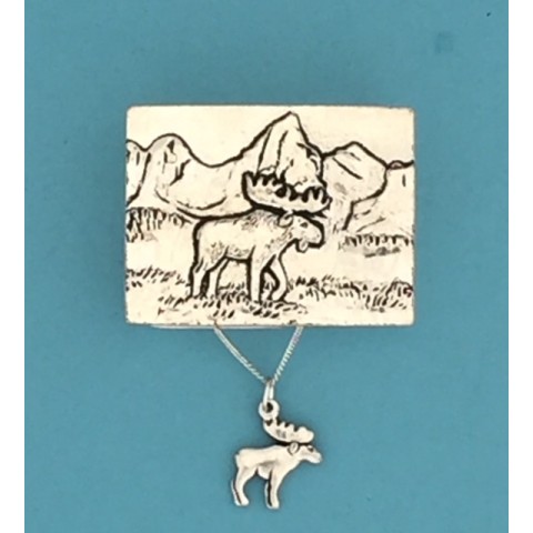 Moose Wish Box w/ Necklace