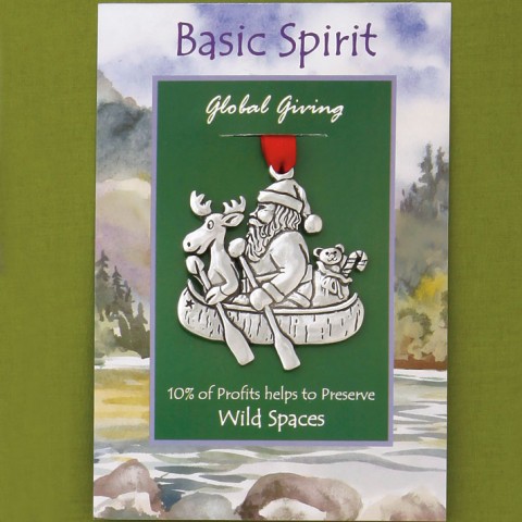 Santa Canoe Preserve Wild Spaces Global Giving Ornament