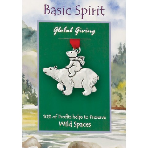 Polar Bear & Cub Global Giving Ornament