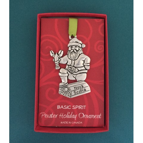 Santa & Lobster Trap Nova Scotia Ornament