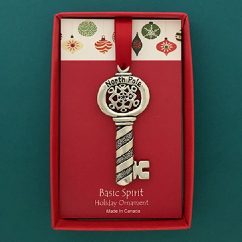 Key to North Pole Holiday Ornament - Boxed