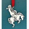 Cowboy Santa Ornament (Boxed)