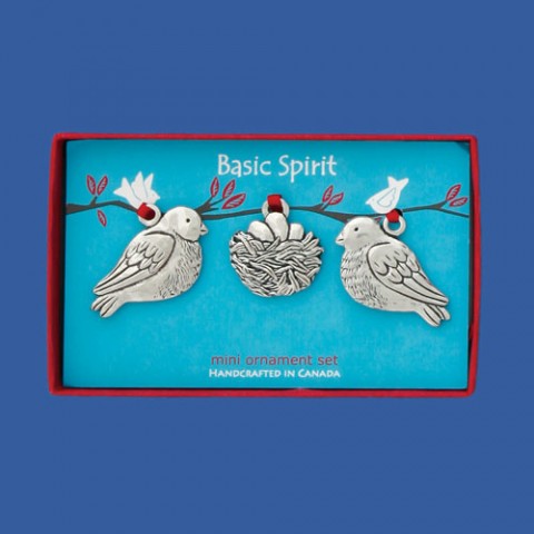 Birds Mini Ornaments - Boxed