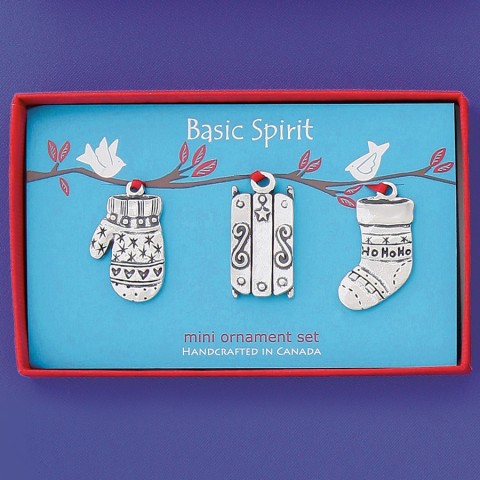 Sled Mini Ornaments - Boxed