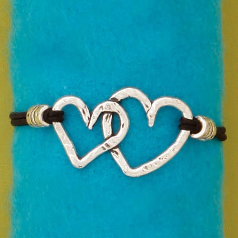 Double Heart Stretch Bracelet