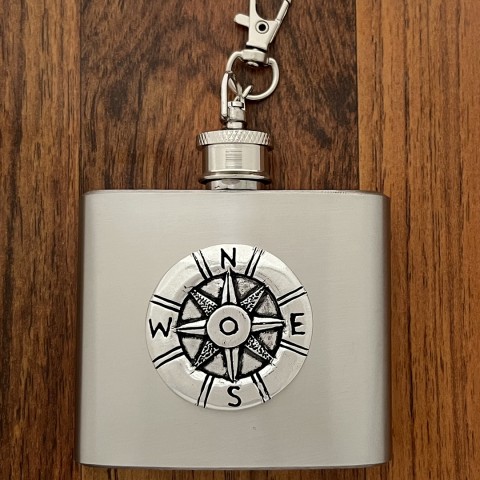 Compass Small Keychain Flask (2 oz)