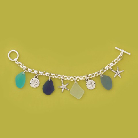 Seaglass Multi Charm Bracelet