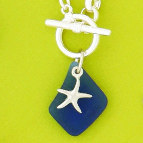 Seastar Seaglass Single Charm Bracelet