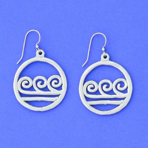 Med Ocean Waves Earrings