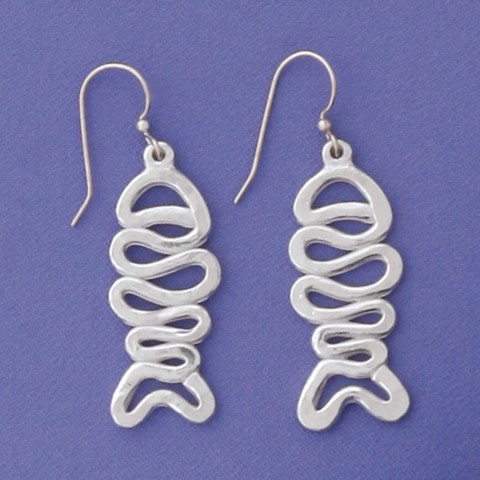 Fish Woodstock Earrings