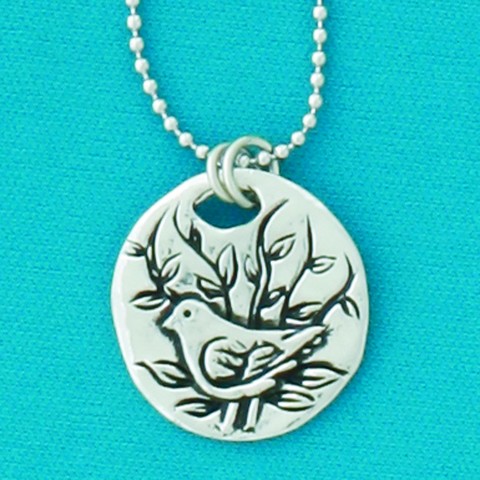 Round Bird 18" Single Charm Necklace   