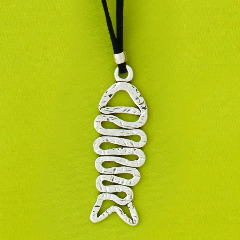 Fish Suede Cord Necklace