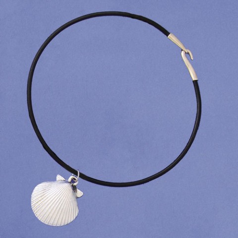 Shell Leather Cord Choker