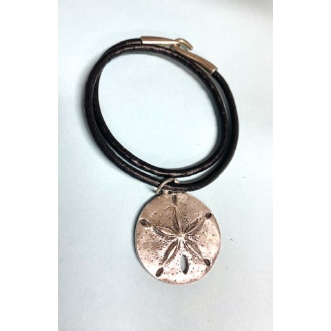 Sanddollar Leather Cord Choker 