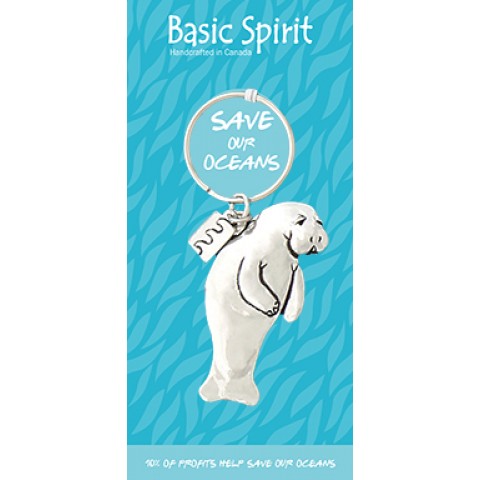 Manatee Save Our Oceans Contribution Keychain