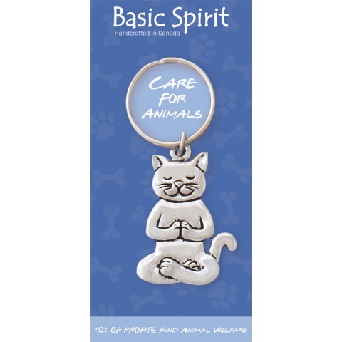 Yoga Cat Animal Welfare Contribution Keychain