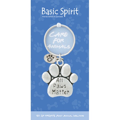 Paw Print Animal Welfare Keychain