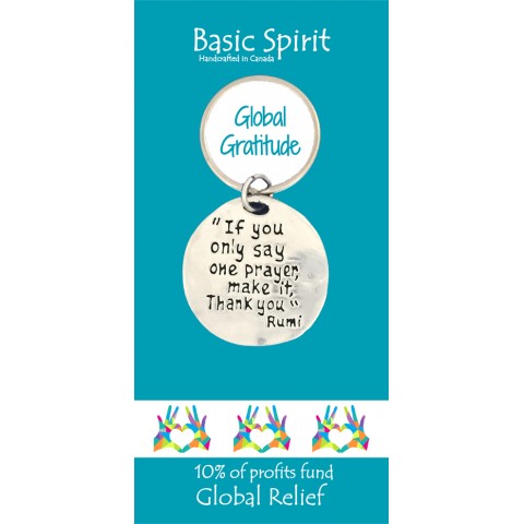 One Prayer Global Gratitude Contribution Keychain