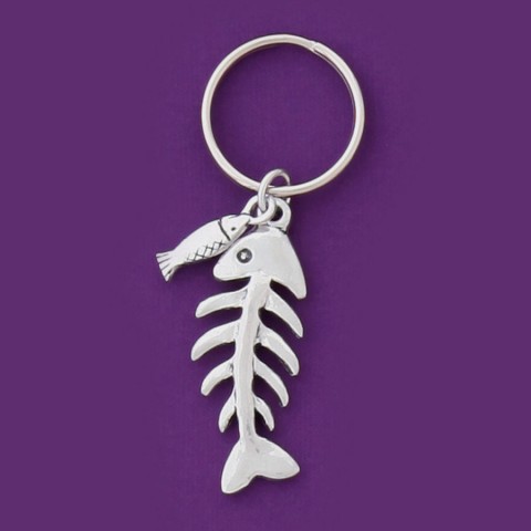 Fish Bones Keychain