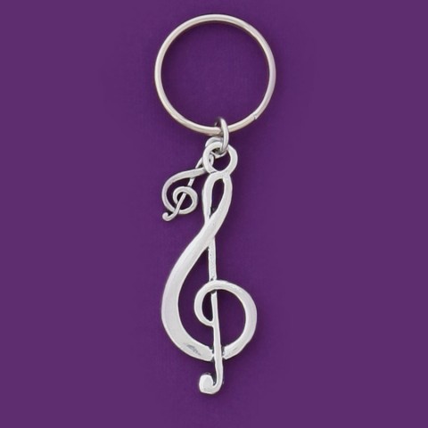 Treble Clef Keychain