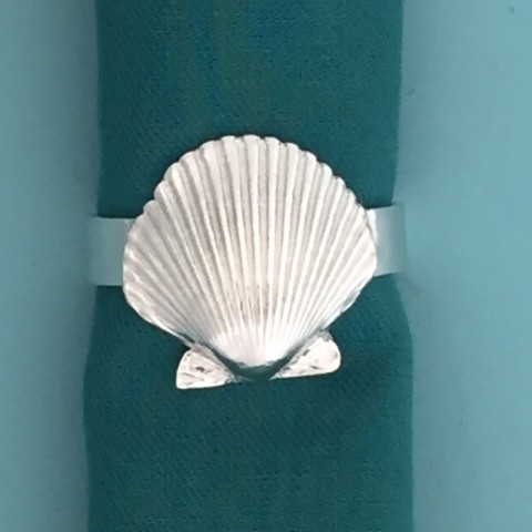 Shell Napkin Ring Set (4pc)