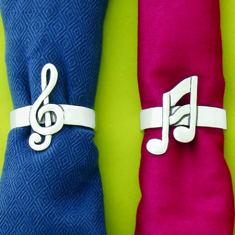 Musical Napkin Ring Set (4pc)