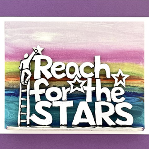 Reach For The Stars Lg Quote Standing Plaque 