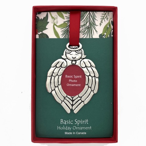 Angel Wreath Photo Ornament (Boxed)