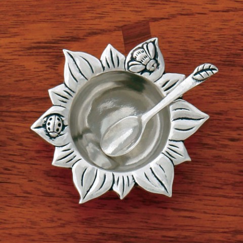 Flower Salt Cellar w/spoon