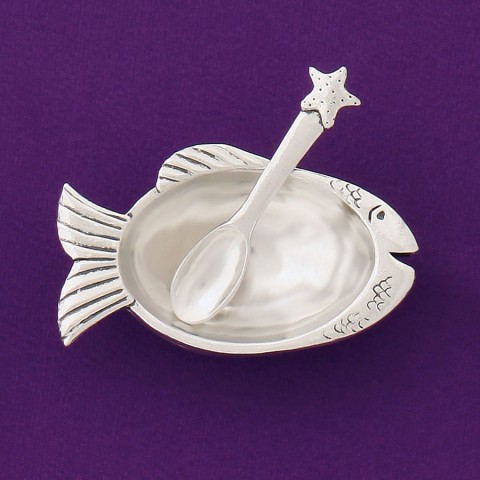 Fish Salt Cellar w / spoon