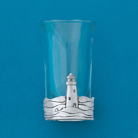 Sailboat/Lighthouse Shot Glass (Satin)