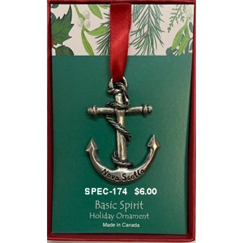 Nova Scotia Anchor Ornament (boxed)